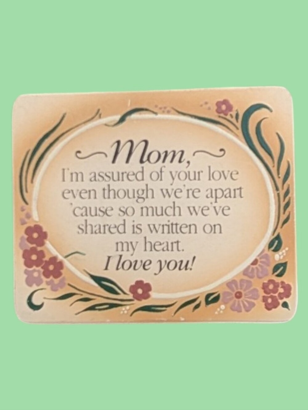 "Mom" Wooden Hanging/Stand Up Plaque